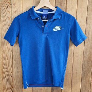LIKE NEW Nike Boys Blue Dri-FIT Logo Polo